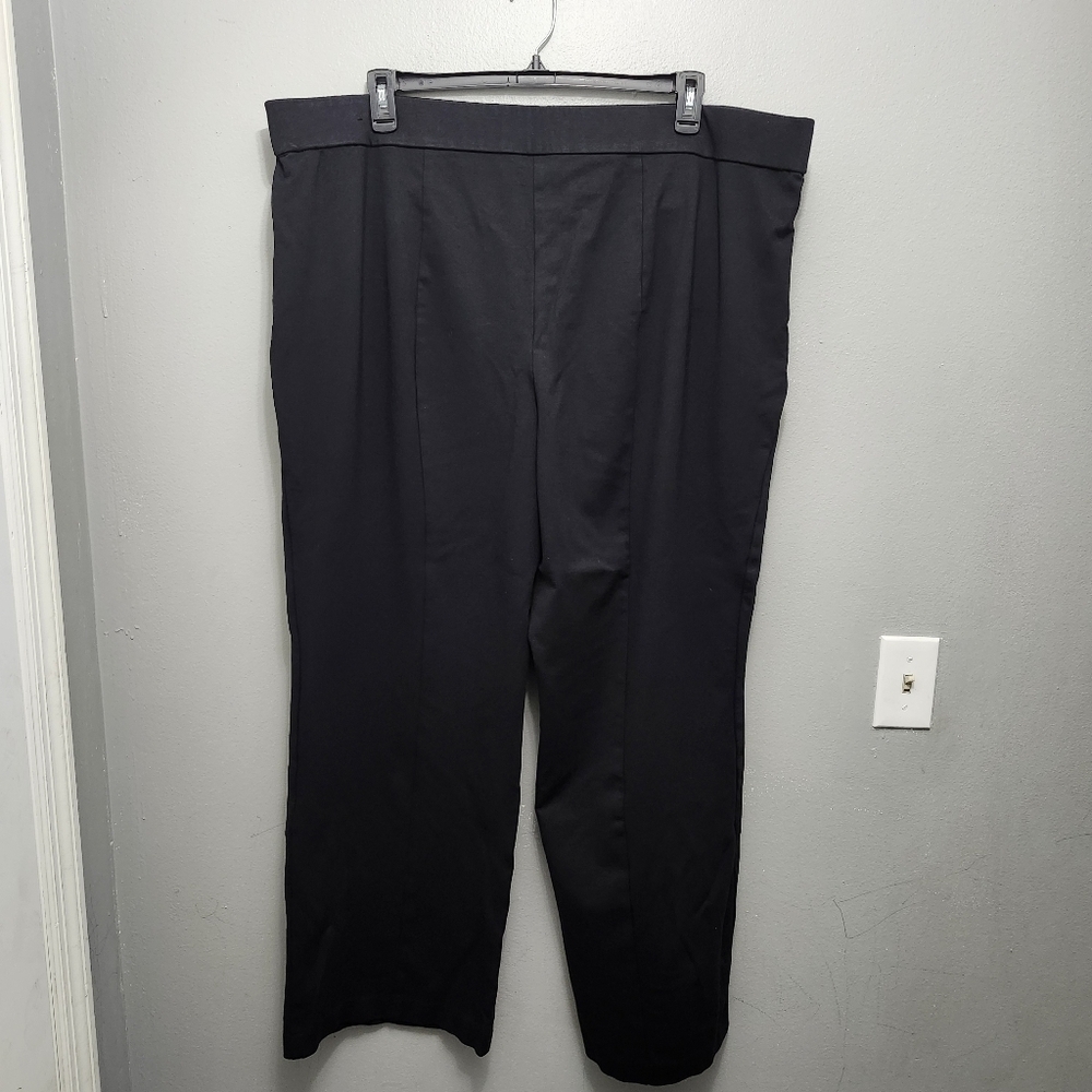 Lane Bryant women's elastic waist Pull-On pants size 26/28 black long - Picture 5 of 7